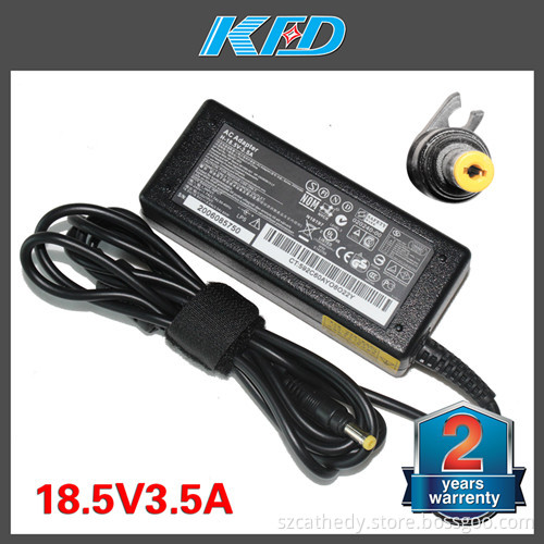 Power Supply Laptop AC Charger 18.5V3.5A Yellow Pin for HP